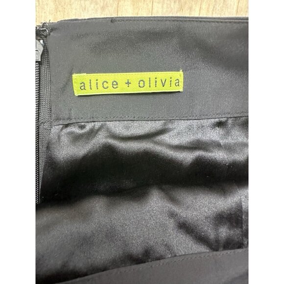 Alice + Olivia Black Tiered Flouced Silk Blend Skirt Small Sz 4 See Measurements - Picture 3 of 7